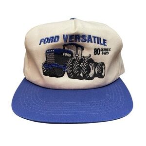 Vintage Ford Versatile 80 Series New Holland Tractor Promo Snapback - K-PRODUCTS